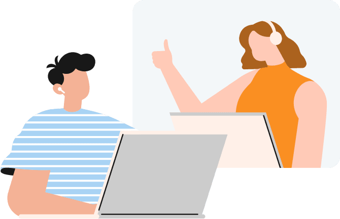 プランナーと話している様子